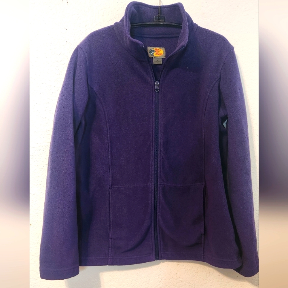 Bass‎ Pro Shops Women's Zip-Up Purple Fleece Jacket, Size M